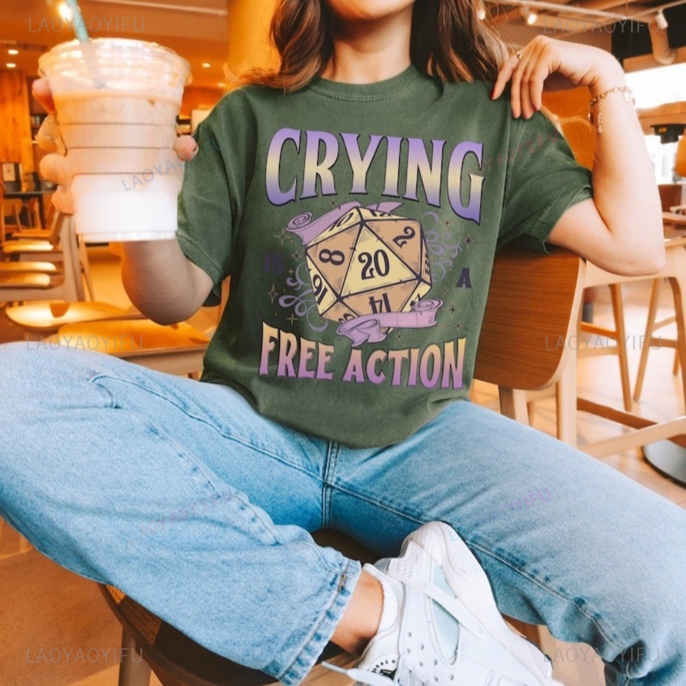 Retro Gaming T Shirt - مضحك DnD البكاء هو عمل مجاني