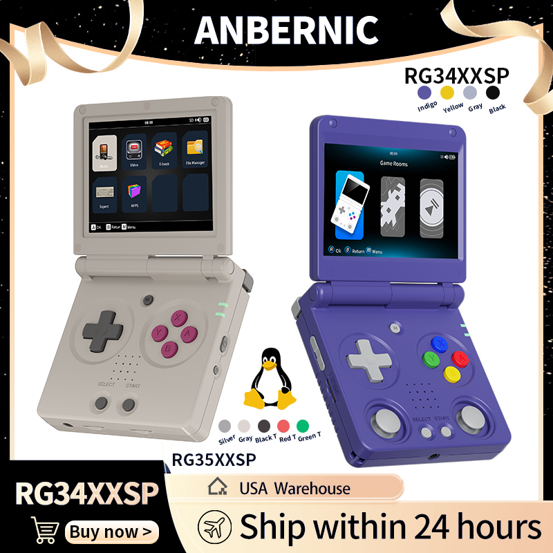 Retro Gaming Hdmi - Anbernic RG34XXSP RG35XXSP وحدة تحكم ألعاب