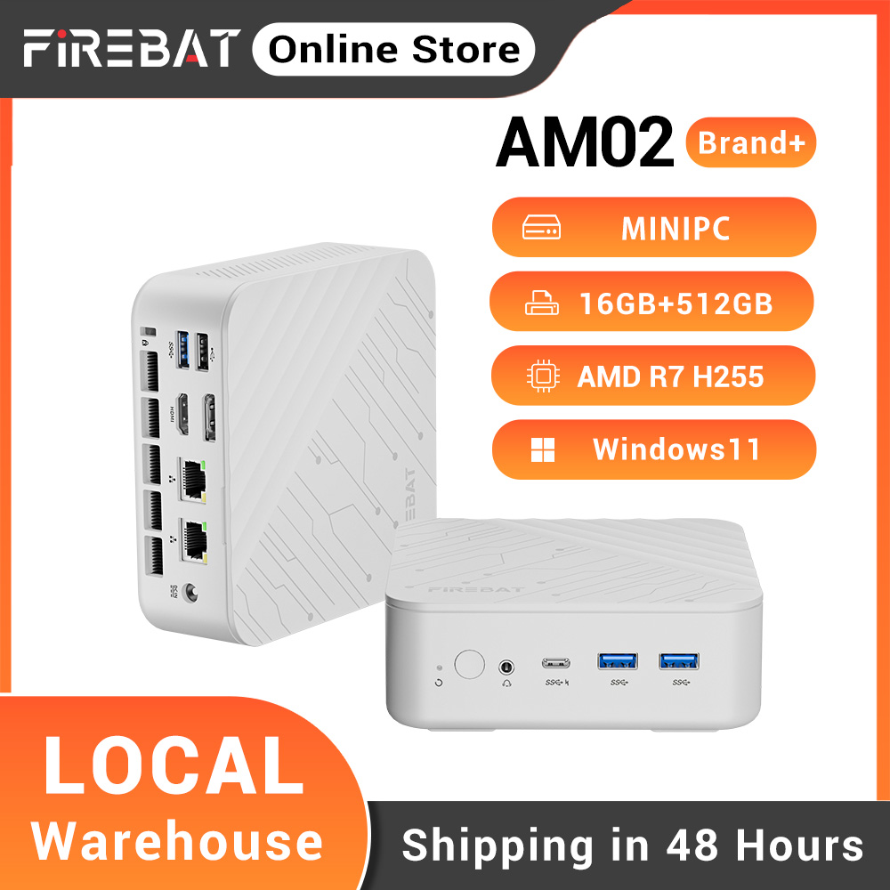 Retro Gaming Mini Pc - كمبيوتر مكتبي صغير FIREBAT AM02 مع