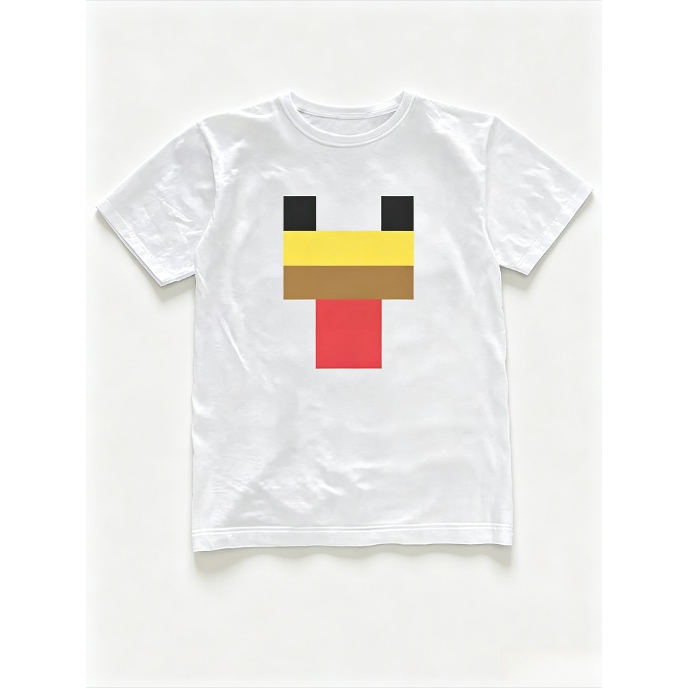 Retro Gaming T Shirt - تي شيرت رجالي بتصميم وجه دجاجة