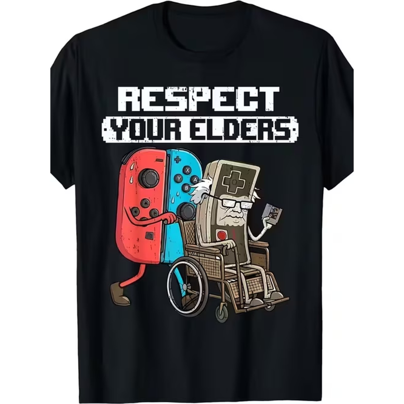 Retro Gaming T Shirt - تي شيرت رجالي بنمط ريترو مريح