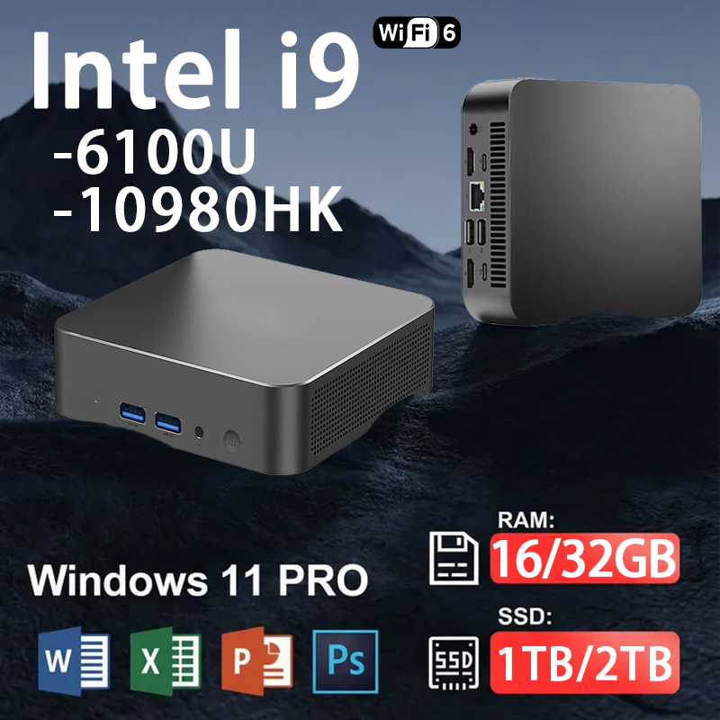 Retro Gaming Mini Pc - كمبيوتر مكتبي صغير يعمل بنظام ويندوز