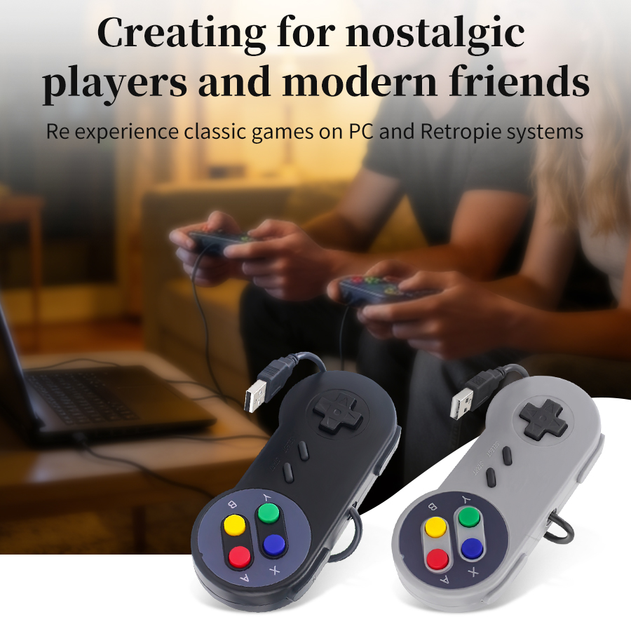 Retro Gaming Raspberry Pi 3 - وحدة تحكم ألعاب USB كلاسيكية للكمبيوتر