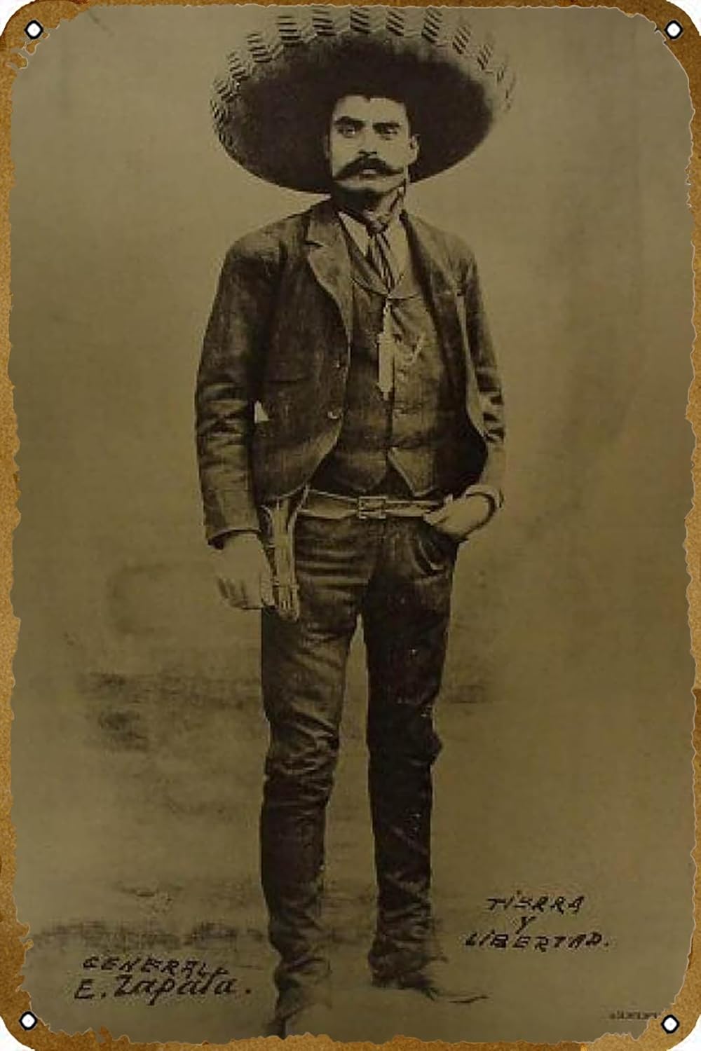 Retro Gaming Pictures - ملصق EMILIANO ZAPATA ZICO-1721 من الصفيح