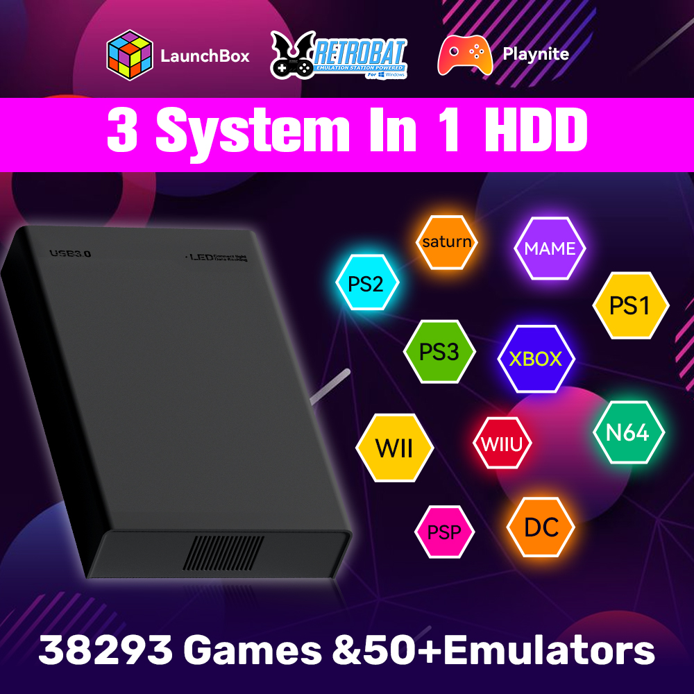 Retro Gaming Ps3 - وحدة تحكم ألعاب فيديو HDD ريترو