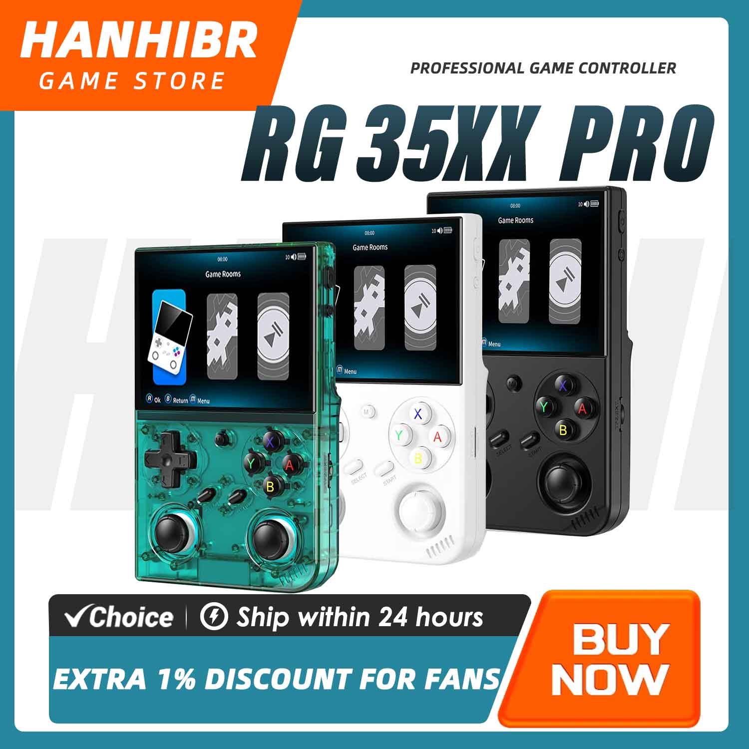 Retro Gaming Hdmi - جهاز ألعاب محمول ANBERNIC RG35XX Pro