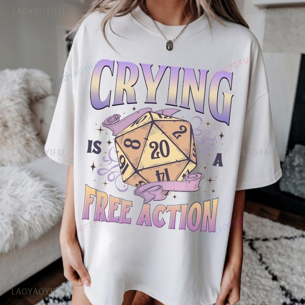 مضحك DnD البكاء هو عمل مجاني D - مراجعة Retro Gaming T Shirt وسعره