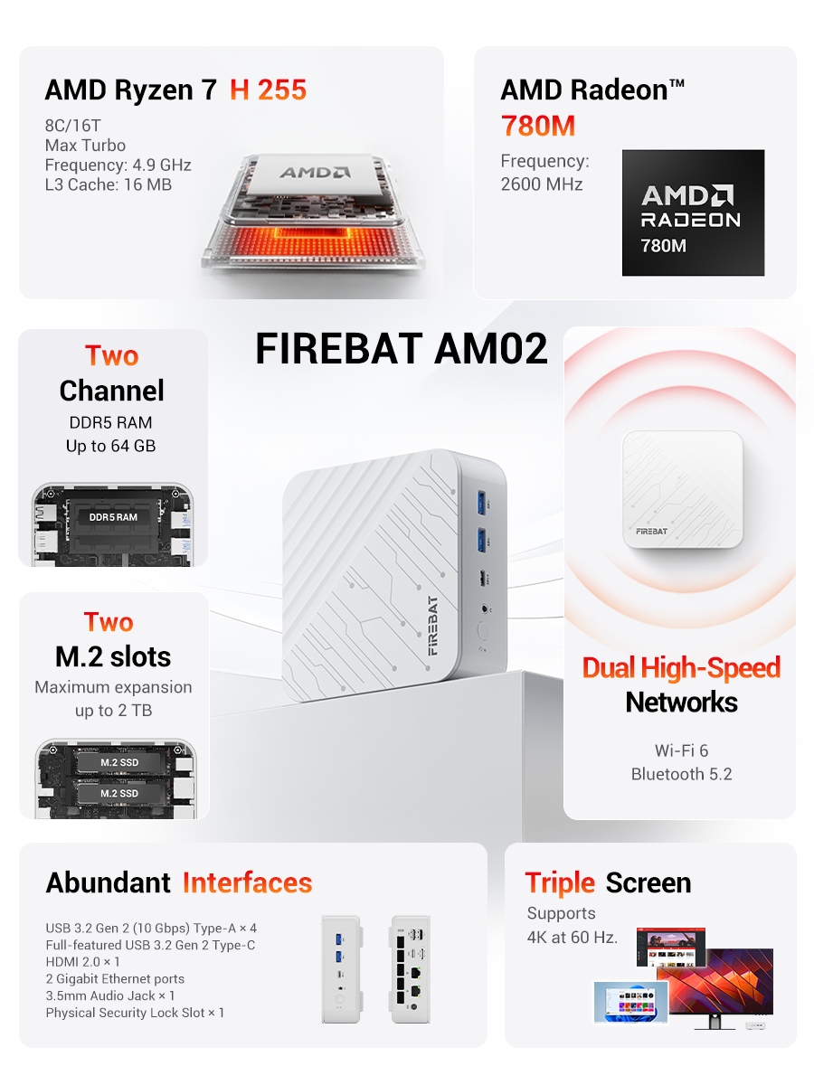 كمبيوتر مكتبي صغير FIREBAT AM0 - مراجعة Retro Gaming Mini Pc وسعره