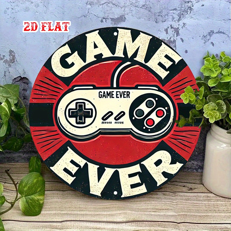 لافتة معدنية مستديرة بتصميم ري - مراجعة Retro Gaming Art وسعره