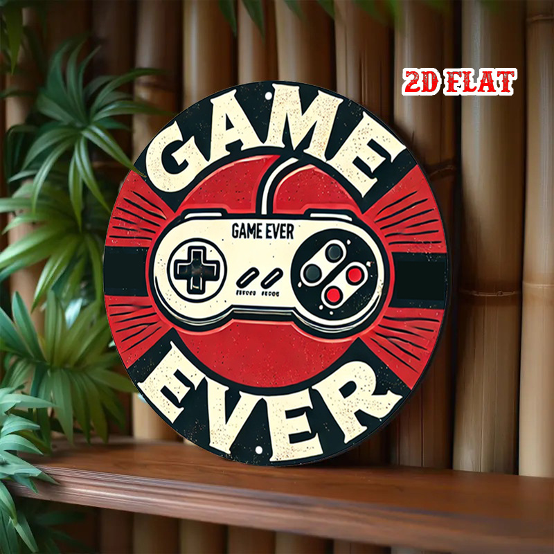 لافتة معدنية مستديرة بتصميم ري - مراجعة Retro Gaming Art وسعره
