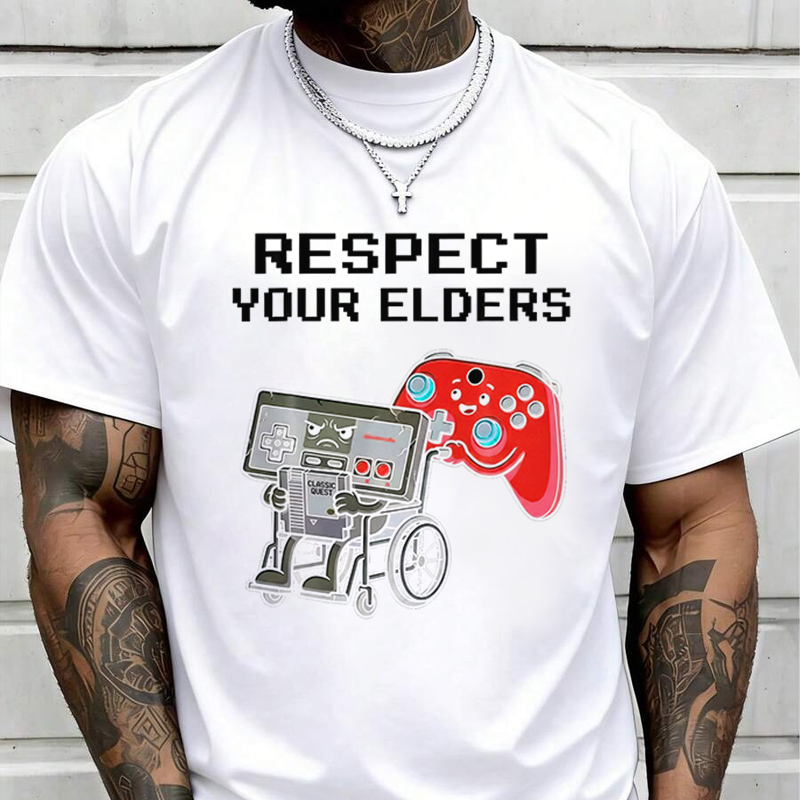 تي شيرت رجالي عصري بتصميم وحدة - مراجعة Retro Gaming T Shirt وسعره