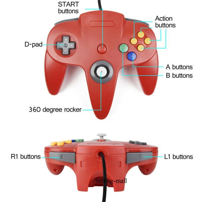 N64 تحكم كلاسيكي USB سلكي عن ب - مراجعة Retro Gaming Emulator Console وسعره